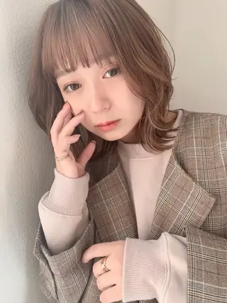 ミディアム カラー 髪質改善☆ 縮毛矯正miyuのヘアスタイル