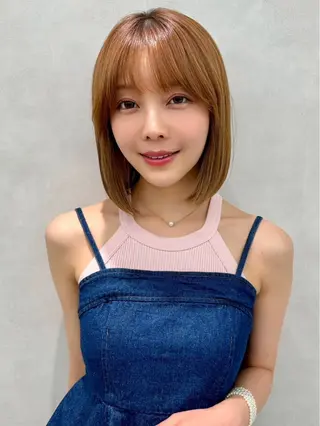 ミディアム カラー ヘアアレンジ ✨レイヤー/ 透明感カラー✨冨永剛のヘアスタイル
