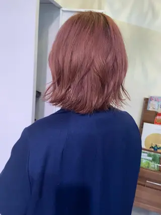 ミディアム カラー 田中 あやなのヘアスタイル