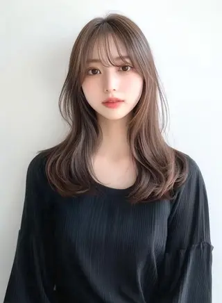 ミディアム 韓国風/髪質改善/ ナガヤアキラのヘアスタイル