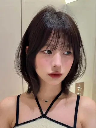 ミディアム けいし🐬ボブ 美髪縮毛矯正のヘアスタイル