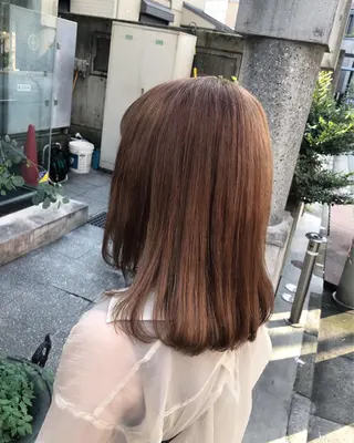 セミロング カラー ヘアアレンジ TOKI /透明感/原宿のヘアスタイル