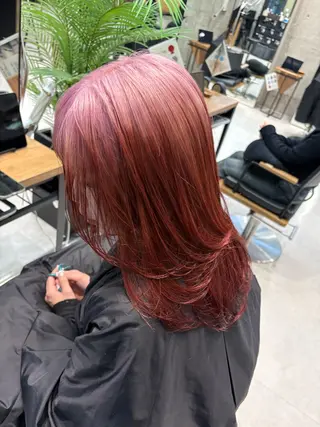 セミロング カラー KAEDE🌺Wカ ラー/ホワイトカラーのヘアスタイル