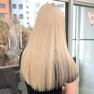 ロング カラー ブリーチ　ハイトーン 特化🌈フジタハルキのヘアスタイル