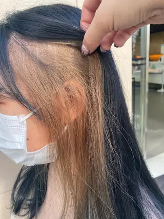 ロング カラー ヘアアレンジ TSUNA 🌙 Lim 五反田のマツエク・マツパデザイン