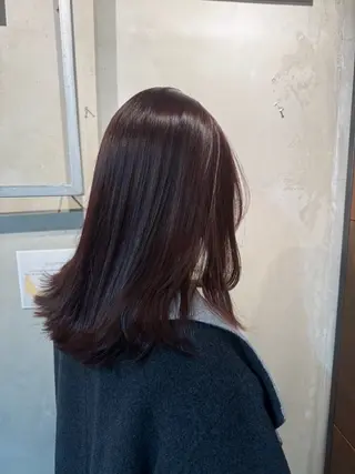 セミロング カラー ツヤ髪🫧似合わせ ✨あんどうゆうかのヘアスタイル