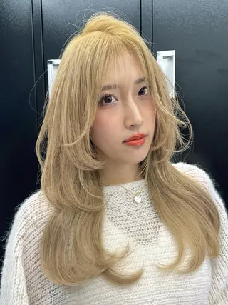 ロング カラー 🌈評価No.1🌈 艶髪カラー❌エクステのヘアスタイル