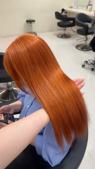 ロング カラー ヘアアレンジ 韓国レイヤー&ピンク 艶髪🩶maikoのヘアスタイル