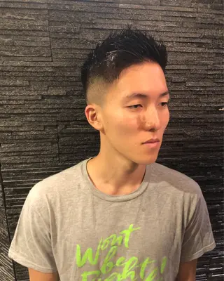 ショート パーマ メンズ 木村 りきのヘアスタイル