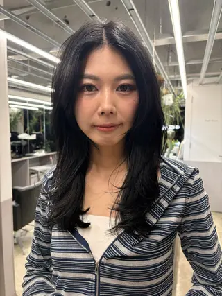 ミディアム カラー 似合わせカット レイヤー/ボブのヘアスタイル