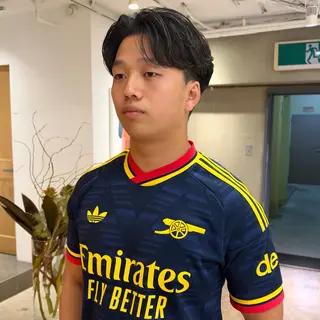 ミディアム パーマ メンズ メンズカット 田形清流のヘアスタイル