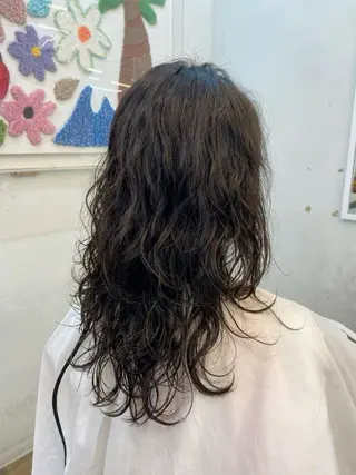 ロング パーマ 骨格診断カット.𖥔 ボブ/レイヤー/碧夢のヘアスタイル