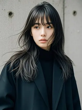 セミロング ウルフカット 811 大阪梅田 ウルフのヘアスタイル