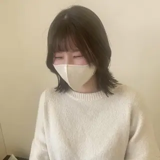 ミディアム カラー パーマ ヘアアレンジ 肥後 有紗のヘアスタイル