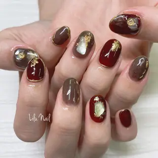 ネイル モチの良さ◉ フィルインネイル♡のネイルデザイン