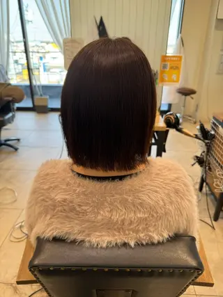 ミディアム カラー メンズストレート⭐️ 髪質改善カラー⭐️のヘアスタイル