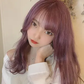 ロング カラー 博多/Blue 💎松藤 莉奈のヘアスタイル
