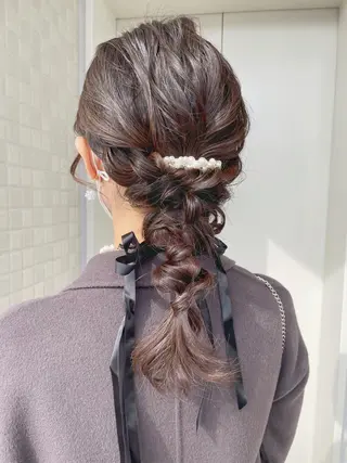 ミディアム ヘアアレンジ 大平 美沙のヘアスタイル