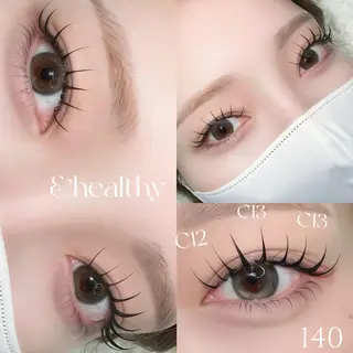 マツエク・マツパ LEDアンドヘルシー 🤍フラットラッシュのマツエク・マツパデザイン
