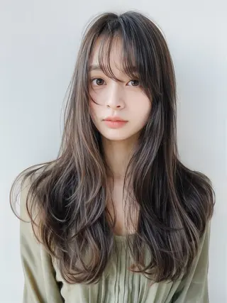 ロング カラー 黒阪 なみのヘアスタイル