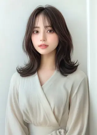 ミディアム 【レイヤー特化】 ミディアム/深川諒のヘアスタイル