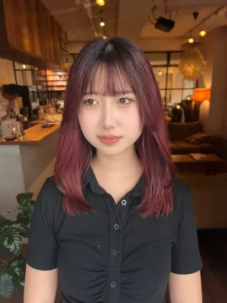 セミロング カラー ヘアアレンジ RINKA.まつパ/ LED可/マツエクのマツエク・マツパデザイン