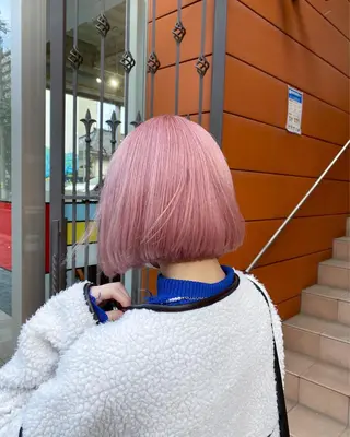 ショート カラー 鈴木/ボブ/ ミルクティー/ピンクのヘアスタイル