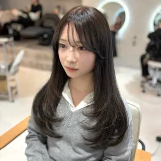 ロング カラー 梅田カラーモデル/ カットモデル/みさきのヘアスタイル