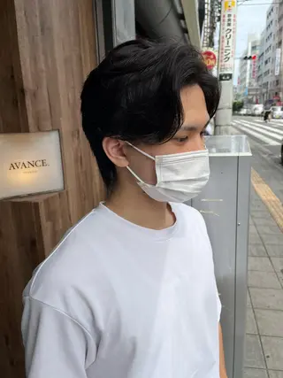 ショート パーマ メンズ AVANCE.難波 店長 松元のヘアスタイル