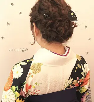 ミディアム ヘアアレンジ 市川 千夏のヘアスタイル