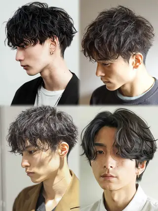 パーマ メンズ 立川 芽依のヘアスタイル