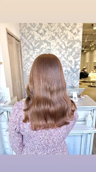 セミロング カラー パーマ ヘアアレンジ ネイル マツエク・マツパ アイブロウ 🎀暖色/オリーブ カラー🎀seinaのヘアスタイル