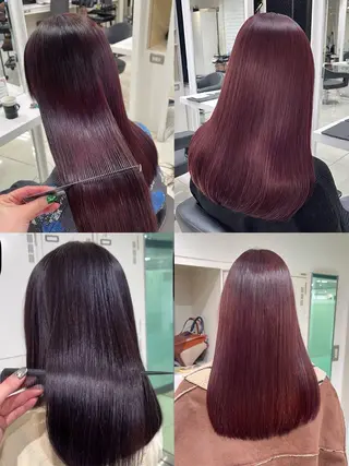 ロング カラー 💘赤み消し盛れる モテカラー👑リノのヘアスタイル