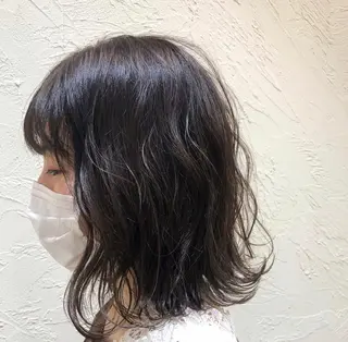 ミディアム カラー 角岡 真帆/ボブ/髪質改善のヘアスタイル