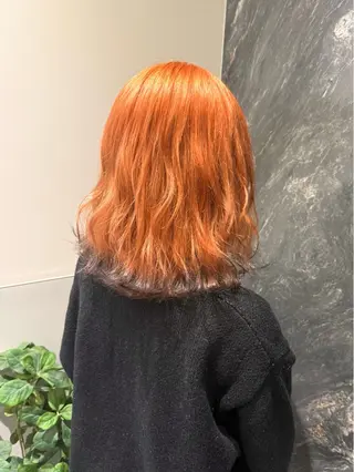 ミディアム カラー 優菜🎀メンズパーマ /ハイトーンカラーのヘアスタイル