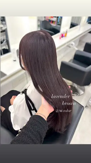 ロング ParveMix 宮﨑 梨里のヘアスタイル