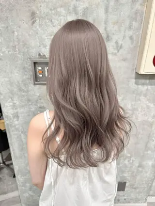 セミロング カラー ヘアアレンジ ハイトーン特化🤍 浦住のヘアスタイル