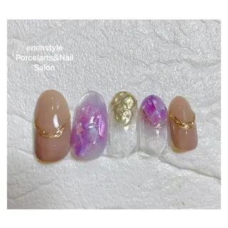 ミディアム ネイル 🐾enen style 🐾のネイルデザイン