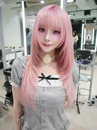 ロング ナナ♡レイヤーカット ♡似合わせカラーのヘアスタイル