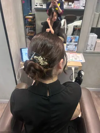 ヘアアレンジ 透明感カラー/縮毛/ chino🍀のヘアスタイル