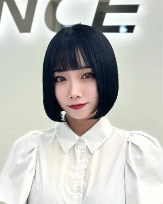 ショート カラー ヘアアレンジ 縮毛矯正🤍 ボブ/ HIKARIのヘアスタイル