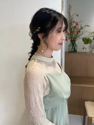 ロング ヘアアレンジ 暖色カラー /ヘアアレンジ/花鈴のヘアスタイル
