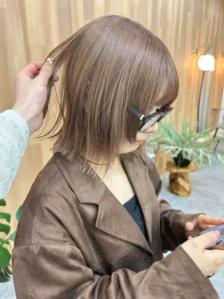 ミディアム カラー 田村 雪華のヘアスタイル