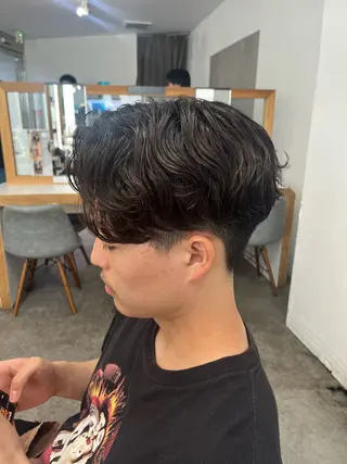 ショート パーマ メンズ フェザーパーマ原宿 fifth 凜空のヘアスタイル