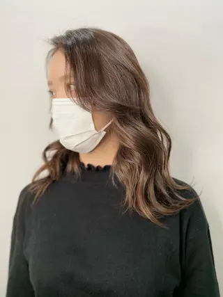 ロング カラー レイヤーカット 赤み消し　店長/大和のヘアスタイル