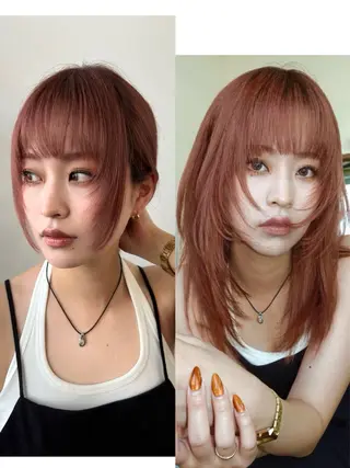 ミディアム カラー レイヤー専門家 ダブルカラー修のヘアスタイル