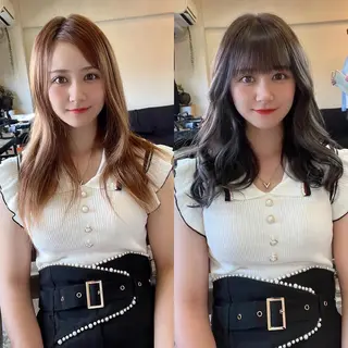 ミディアム カラー 渋谷レイヤーカット❌ 縮毛矯正専門/武田涼のヘアスタイル