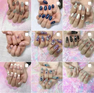 ネイル 渋谷／チップ長さ出し 👑アプレgel-xのネイルデザイン