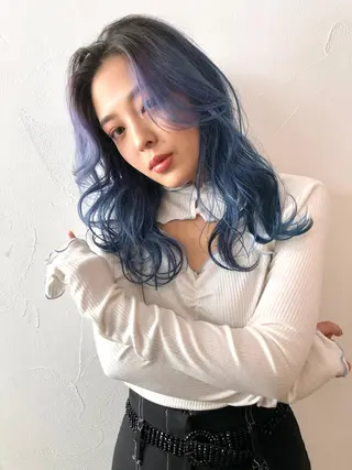 ロング 縮毛矯正、 押野七大のヘアスタイル