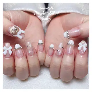 ミディアム ネイル 🐾enen style 🐾のネイルデザイン
